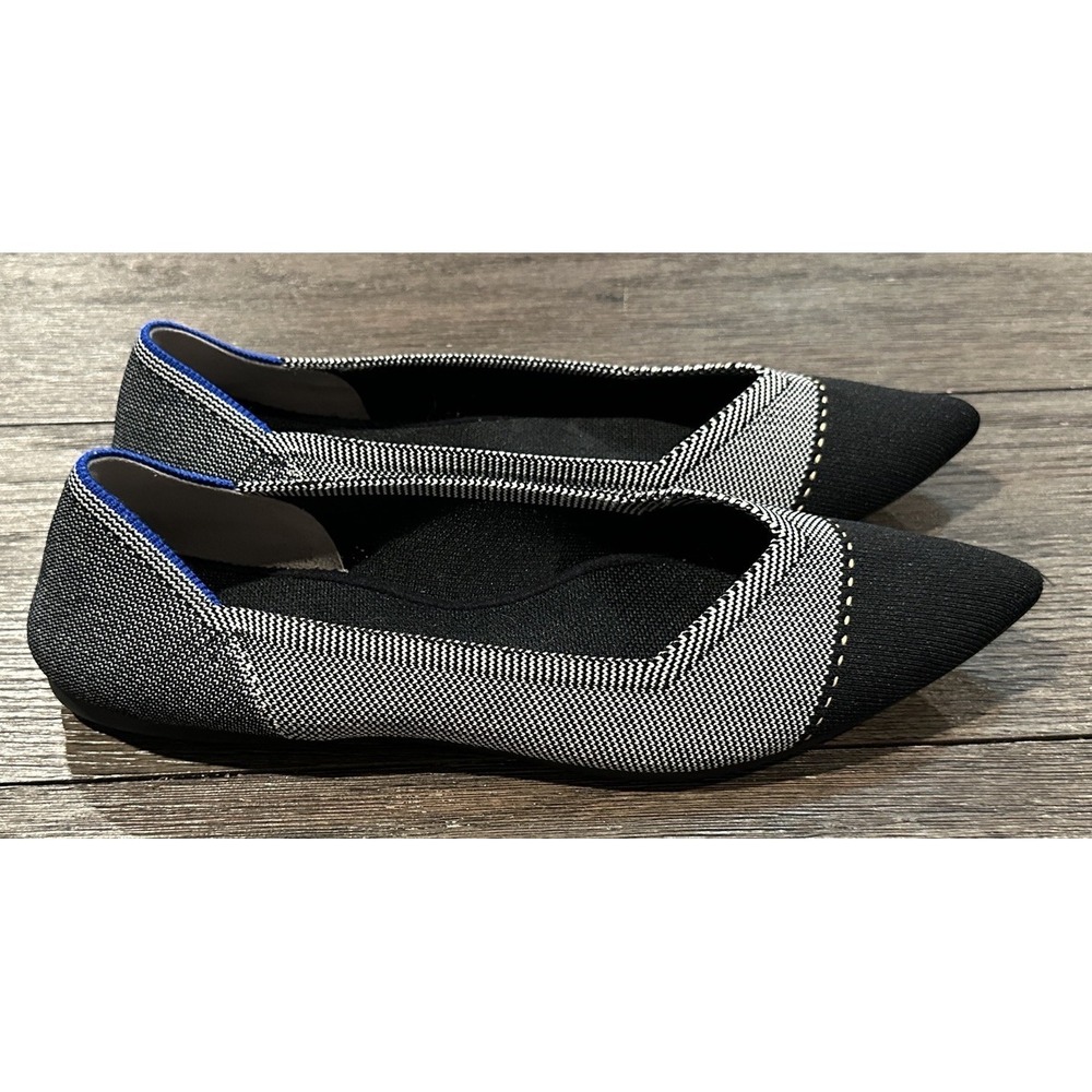 Rothy's The Point Gray Mist Cap-toe Ballet Flat Size 11.5‎ W GUC
